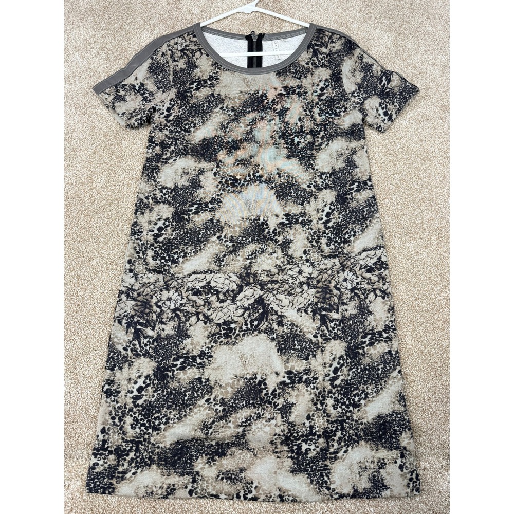 NEW‎ Grey State Dress Lynx Fleur Cotton T-Shirt Black Tan 2 Boho Streetwear XS